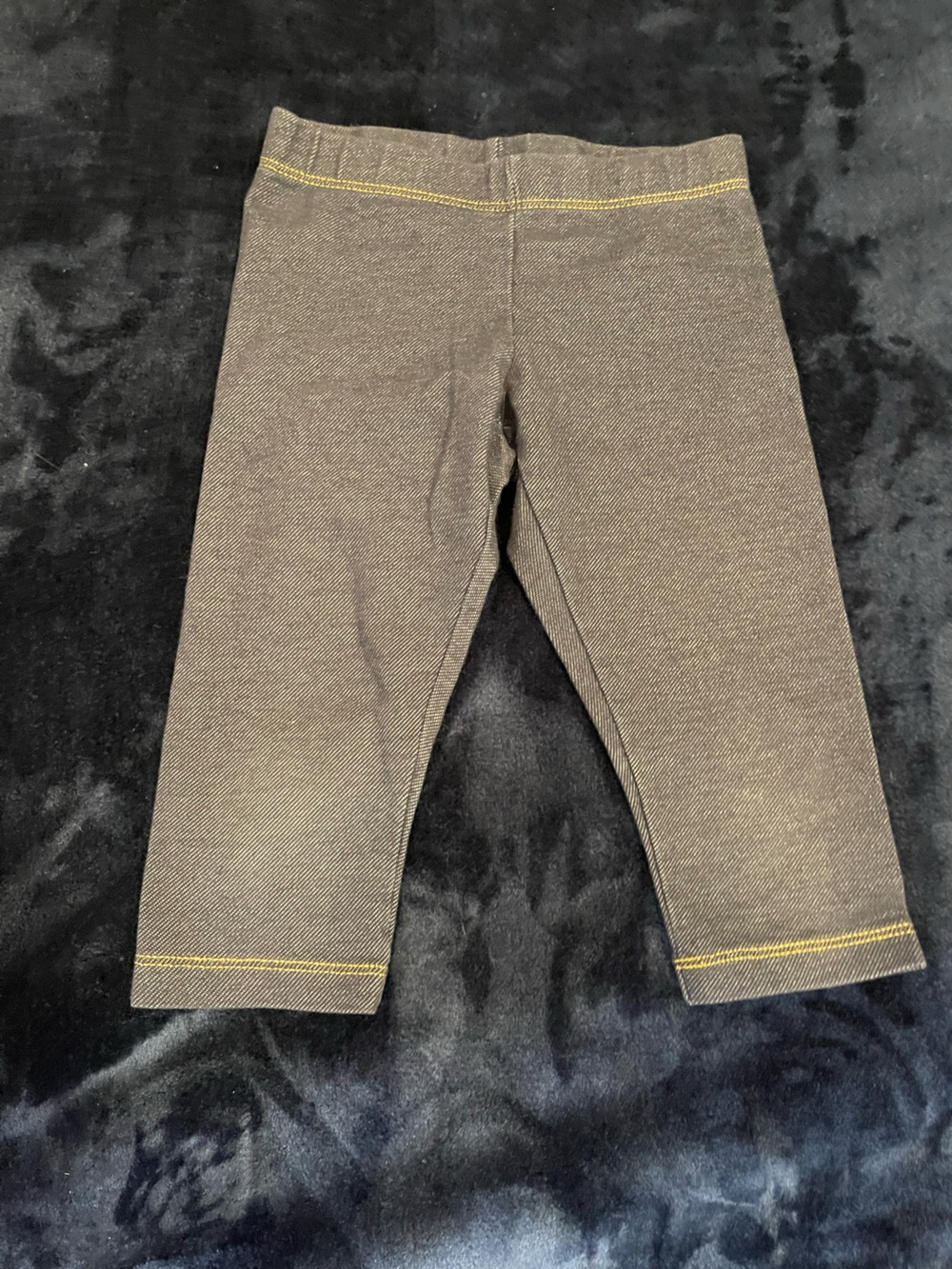 wonder nation Brown Knit Stretch Shorts with Yellow Topstitch